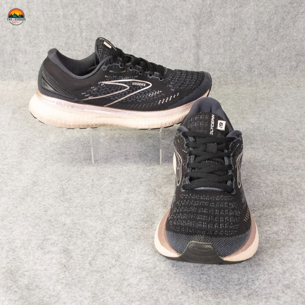Brooks Glycerin 19 Sneaker Shoes Black Lace-Up Low Top Women's Size 8 B